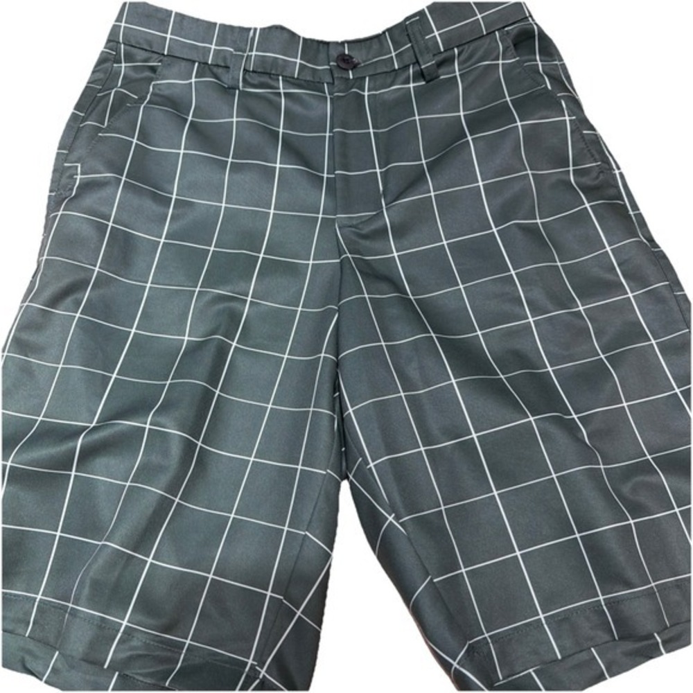 IG Golf Tek Gear‎ Men's Shorts Green Plaid  M 30"               5076